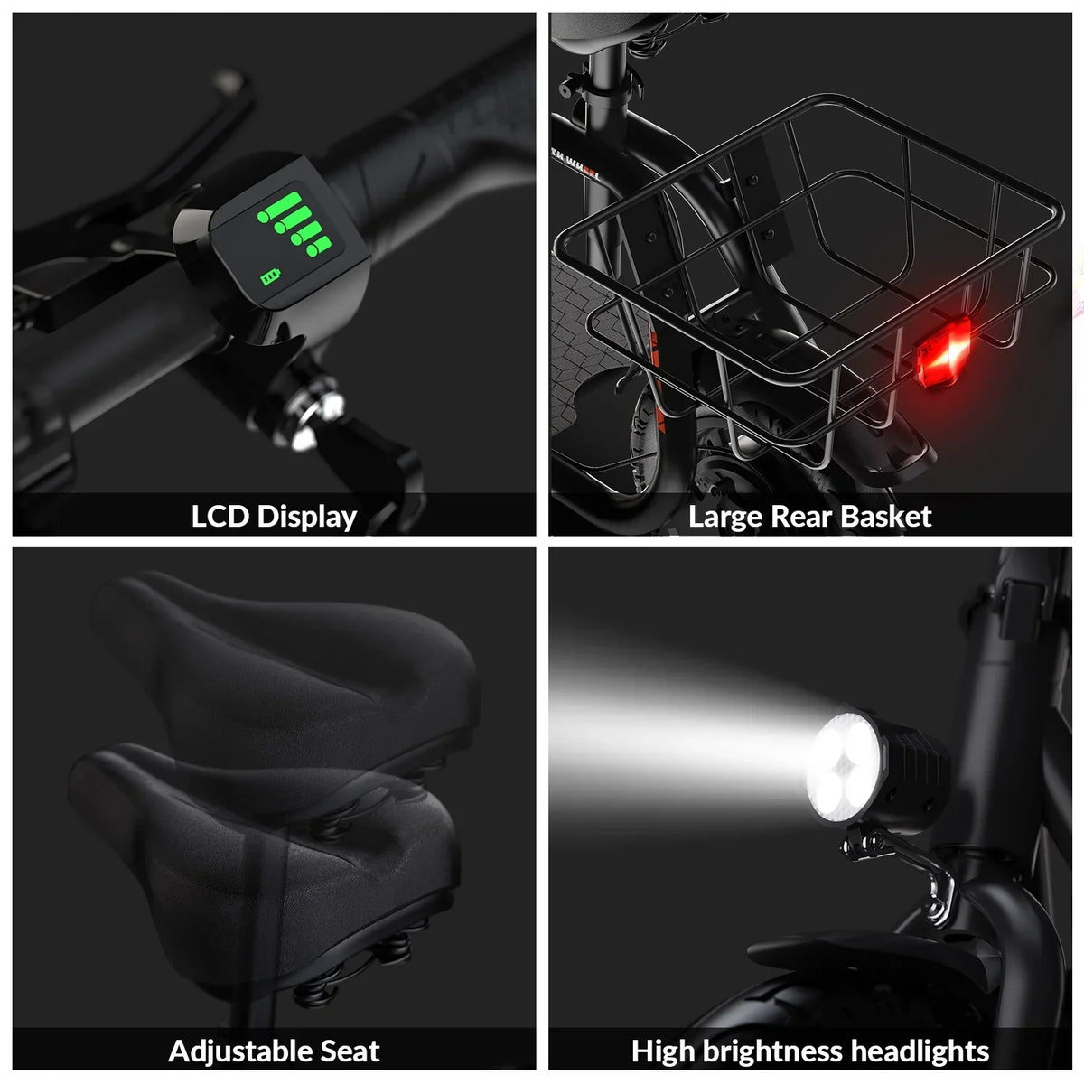 2026 New5TH WHEEL W18S 450W Motor Electric Scooter for Adults with Seat and Carry Basket, 36V 20Miles Range & 15.5Mph, 12" Foldable E Scooter for Commuting