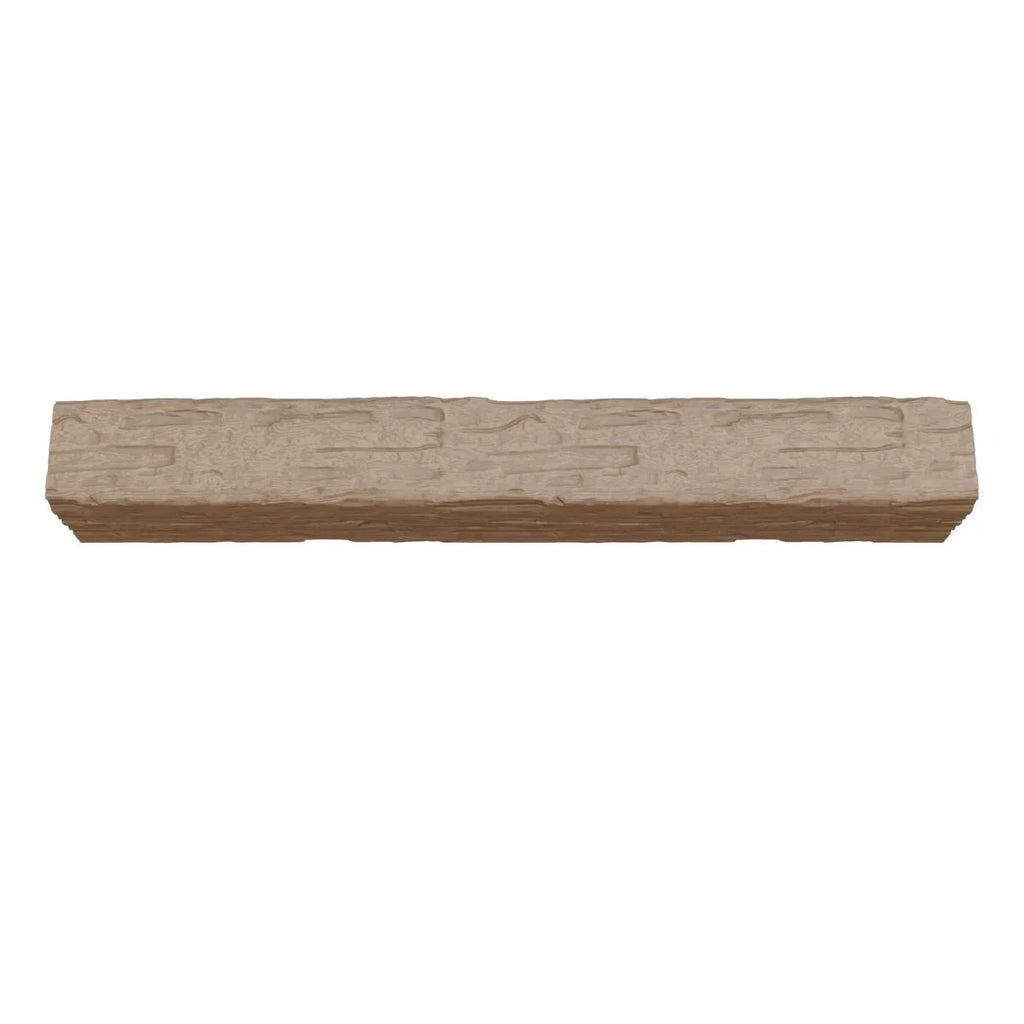 2026 NewEkena Millwork 3 1/2"W x 3 1/2"H x 120"L 3-Sided (U-Beam) Salvaged Timber HeritageTimber Faux Wood Ceiling Beam, Kona Brown