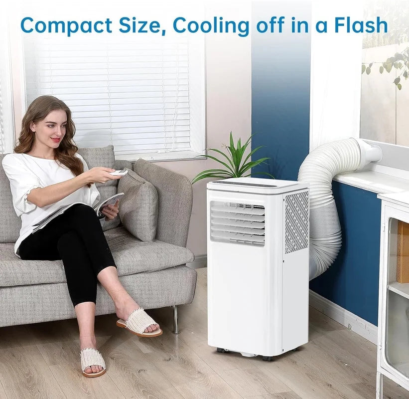 2026 New10000 BTU Portable Air Conditioner, 4-In-1 (Cool/Dehumidify/Fan) With Remote, LED Touch Control & 24H Timer & Window Mount Kit, Air Conditioners Cools Rooms Up to 450 Sq.Ft for Home, Office Room