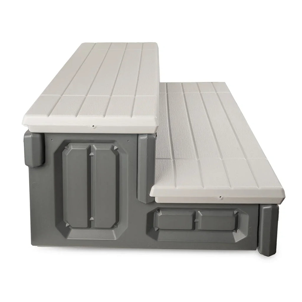 2026 NewXtremepowerUS Hot Tub Steps With Storage, Spa Step, 36" Length, Camper/Deck Steps, Anti-Slip Brown