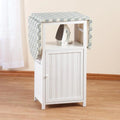 2026 NewOakRidge Deluxe Ironing Board with Storage Cabinet, Perfect for Small Spaces with Extra Storage, Folding Station, Crafted with 100% Durable Wood, White Design �C Measures 36.5" H x 15.5" W x 23" L
