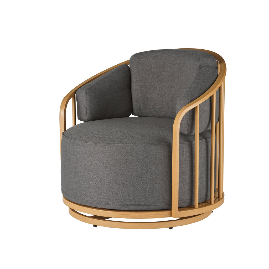 2026 NewBetter Homes & Gardens Lillian Swivel Birdcage Accent Chair, Cream Linen