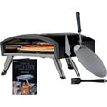 2026 NewDeco Chef Outdoor Gas Pizza Oven, Portable Collapsable Design, Hassle-Free Self-Rotating Baking Stone, Black