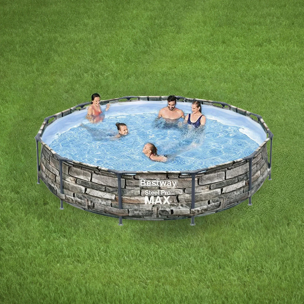 2026 NewBestway Steel Pro MAX 12' x 30" Above Ground Outdoor Swimming Pool Set