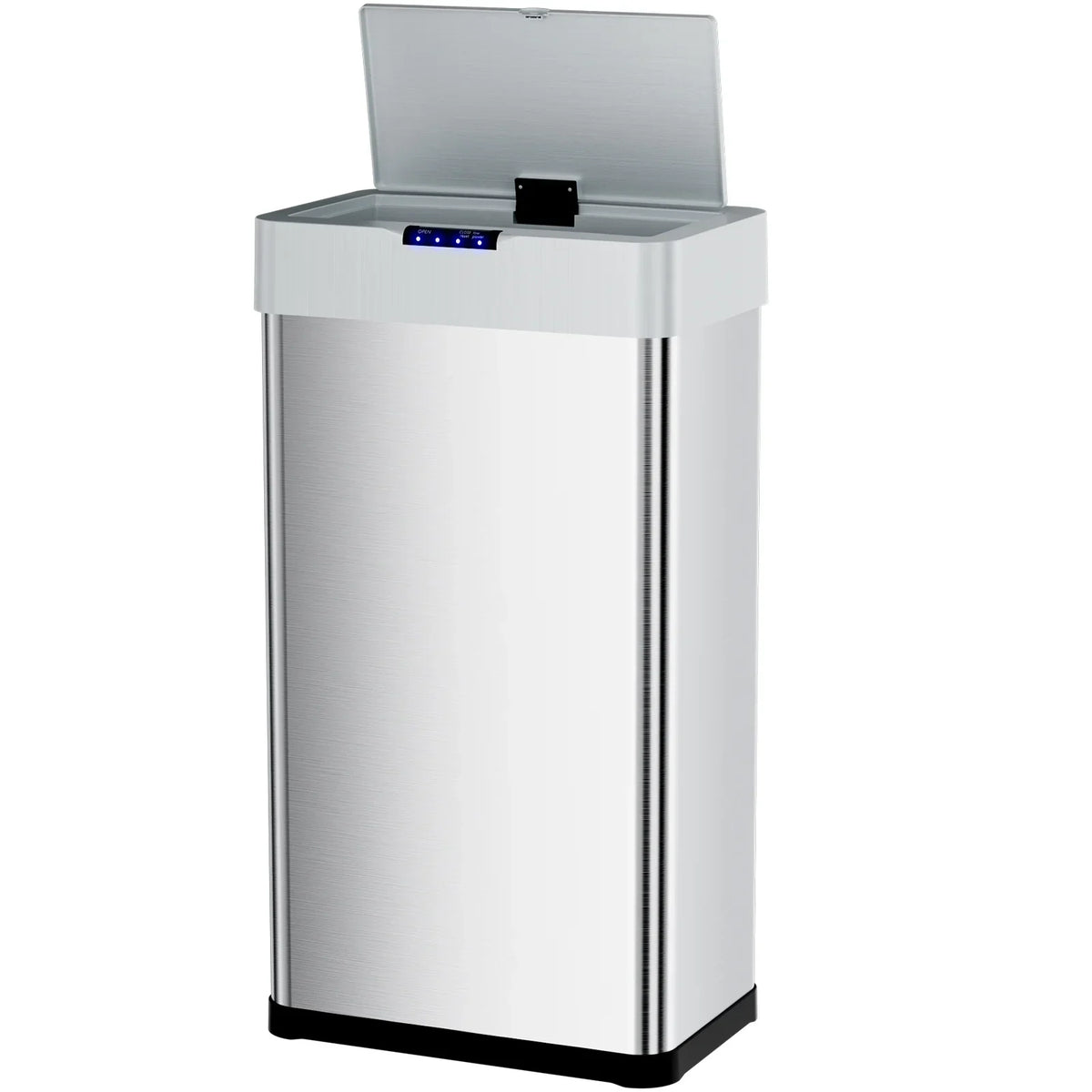2026 NewLAZY BUDDY 60 Liter / 16 Gallon Stainless Steel Motion Sensor Trash Can for Kitchen, Bathroom, Rectangular