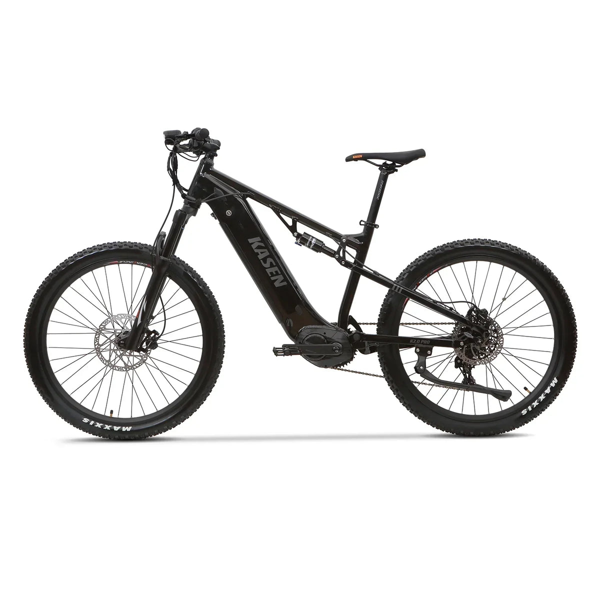 2026 NewKasen Electric Mountain Bike Mid-driven 500w 48v 15ah Full Suspension Throttle and Pedal Assist