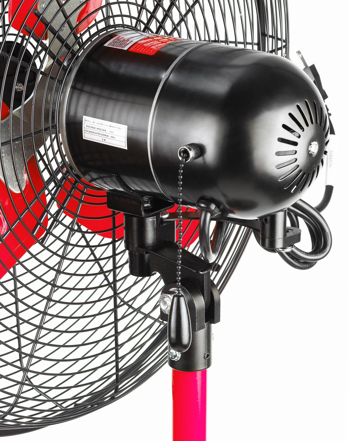 2026 NewHyper Tough 20" 3-Speed Commercial & Industrial High Velocity Oscillating Red & Black Pedestal Fan
