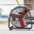 2026 NewHyper Tough New 30 inch High Velocity Tilted Drum Fan Red & Black
