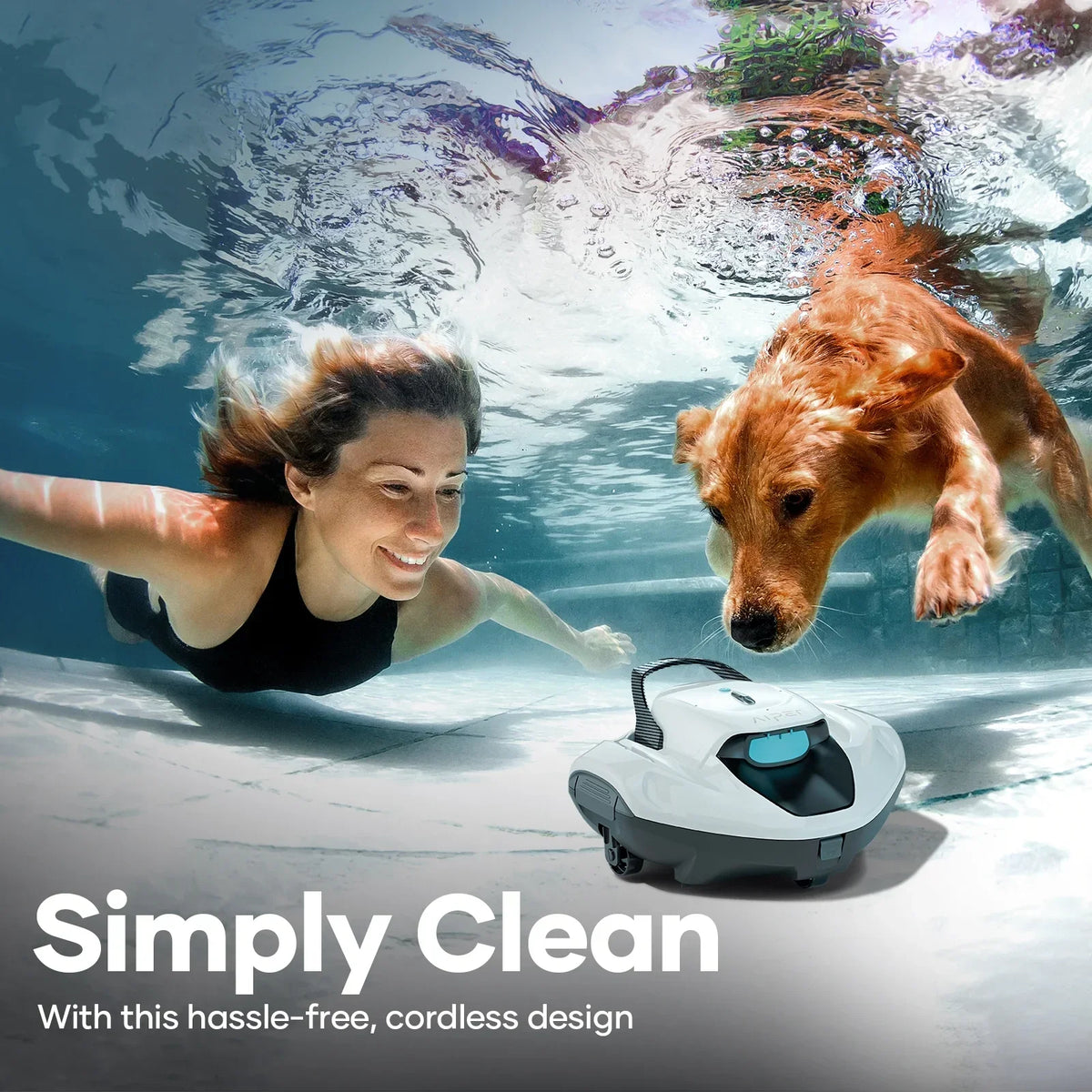 2026 NewAiper Scuba 800W Cordless Robotic Automatic Pool Cleaner for Above Ground Pools