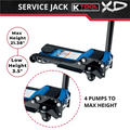 2026 NewK-Tool INT022 3.5 Ton Low Profile Service Jack; Dual Pump Piston