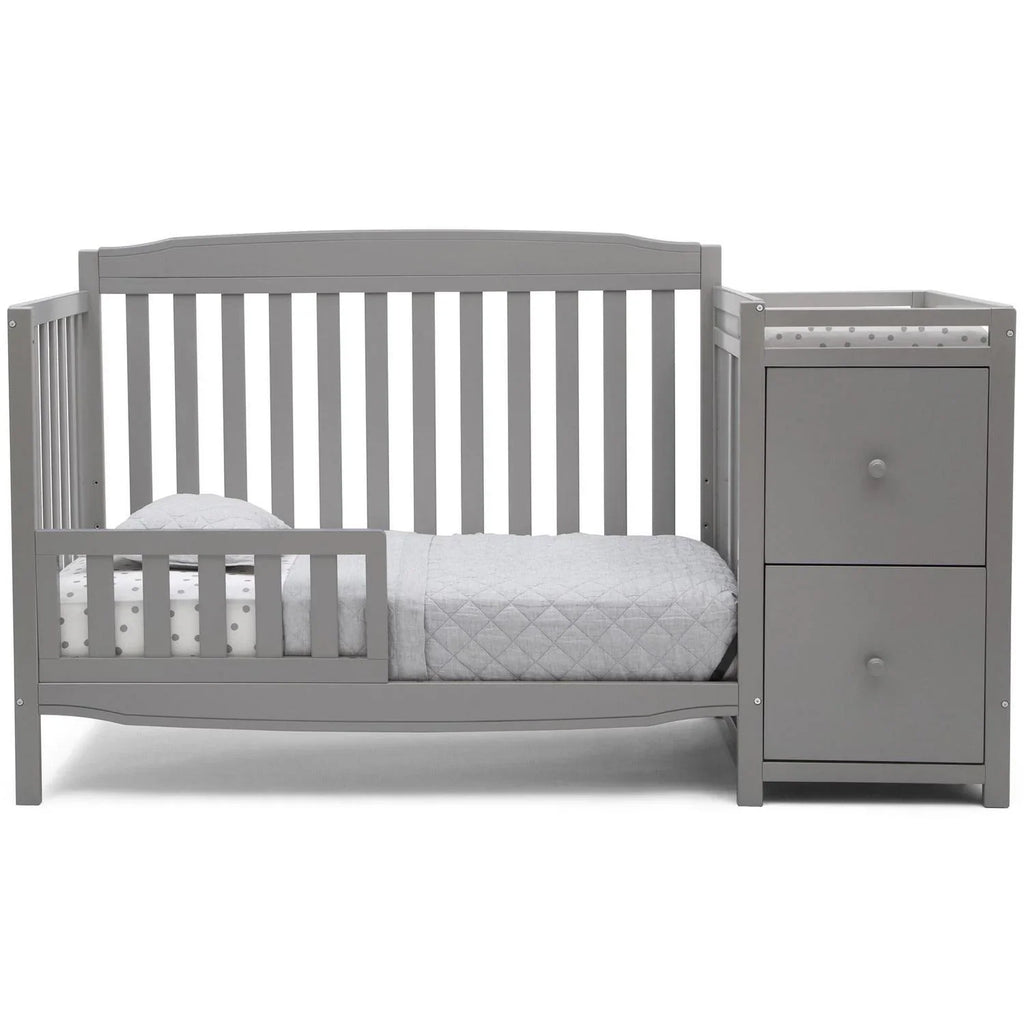 2026 NewDelta Children Mason 6-in-1 Convertible Crib and Changer. Gray