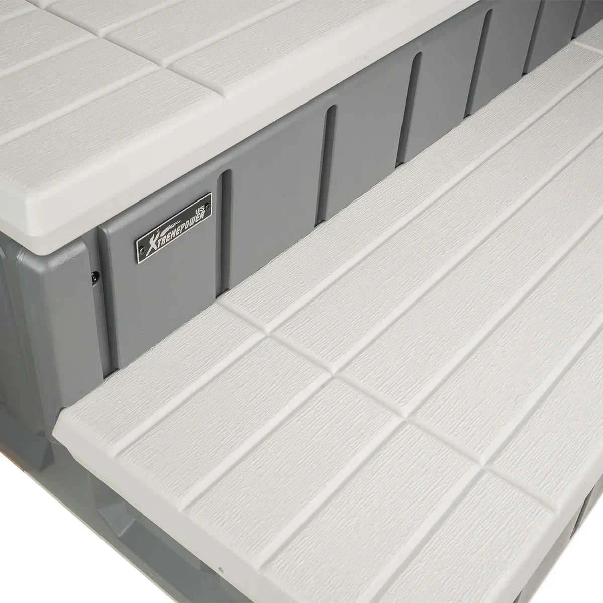2026 NewXtremepowerUS Hot Tub Steps With Storage, Spa Step, 36" Length, Camper/Deck Steps, Anti-Slip Brown