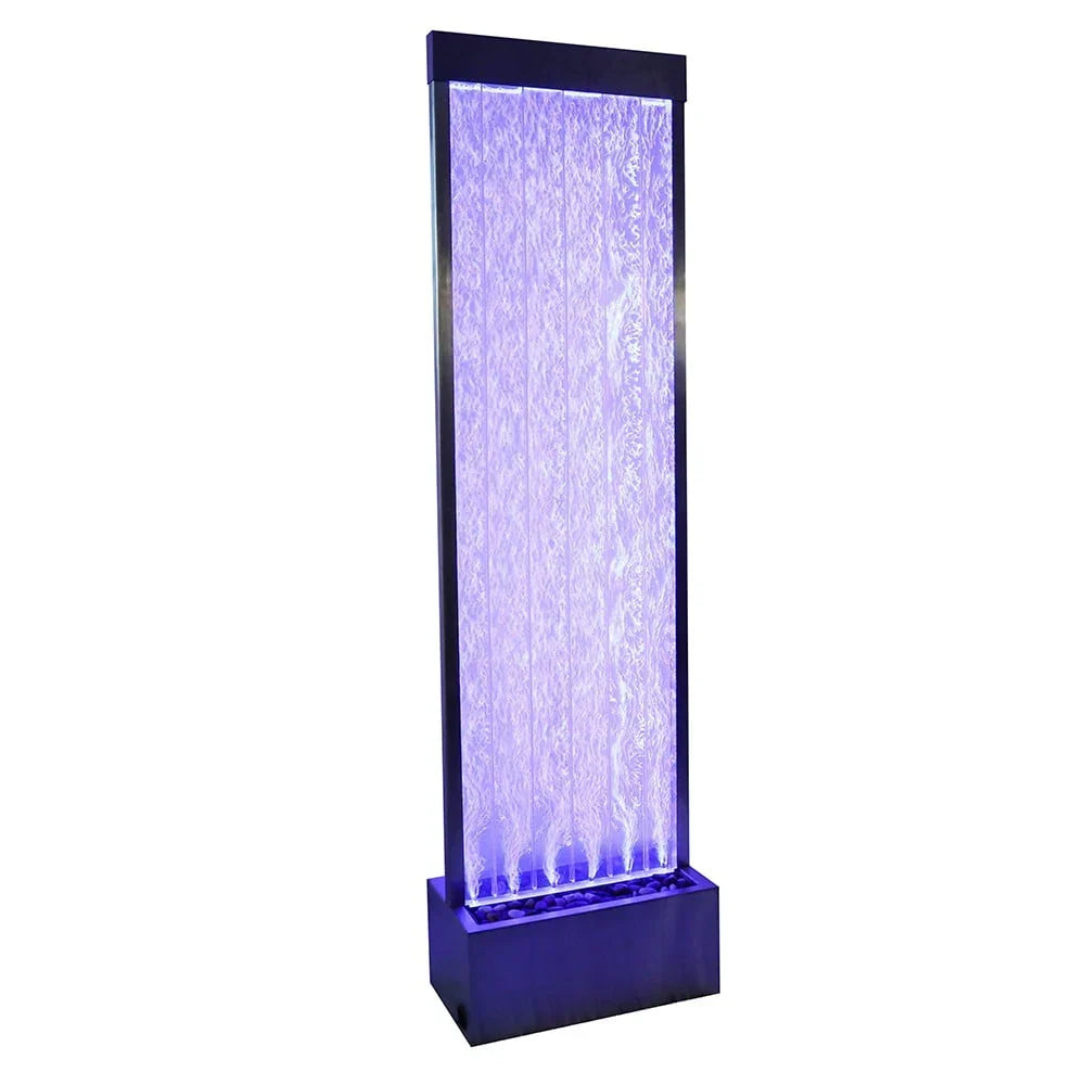 2026 New72'' Acrylic Bubble Fountain, Standing Bubble Panel, Color Lights/Remote Ctrl