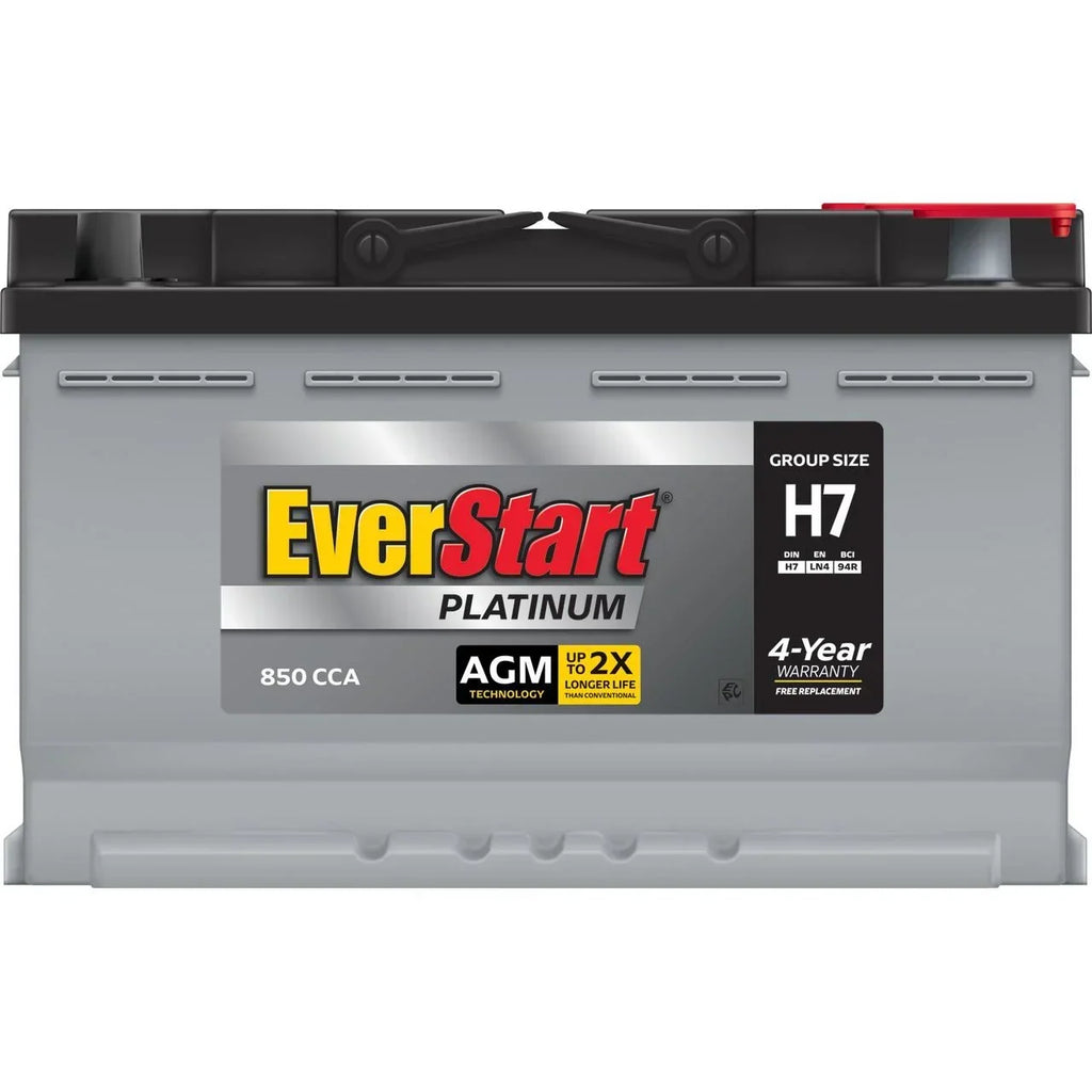 2026 NewEverStart Platinum AGM Automotive Battery, Group Size H7 / LN4 / 94R 12 Volt, 850 CCA