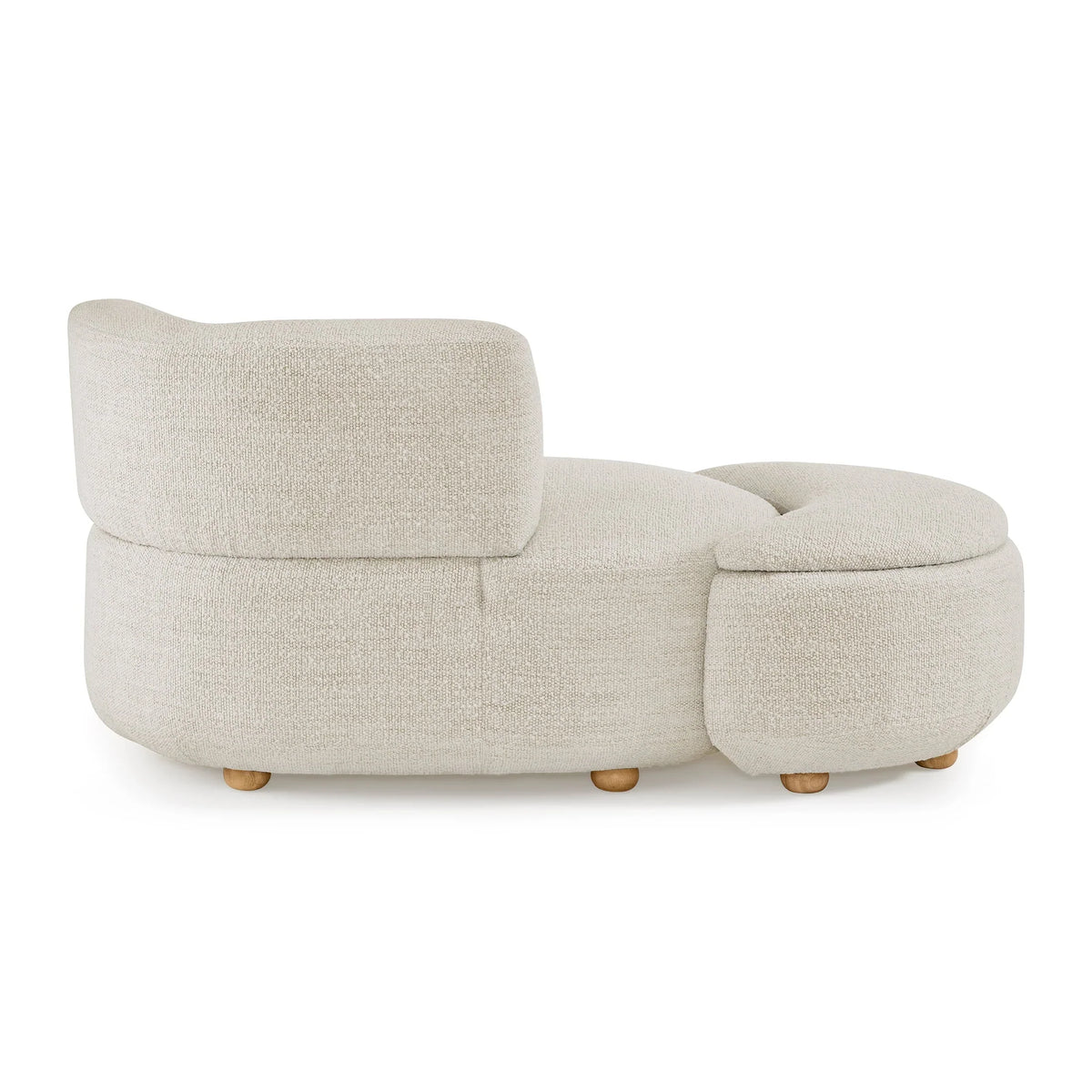 2026 NewBetter Homes & Gardens Juliet Modern Boucle Chaise & Storage Ottoman, Pearl