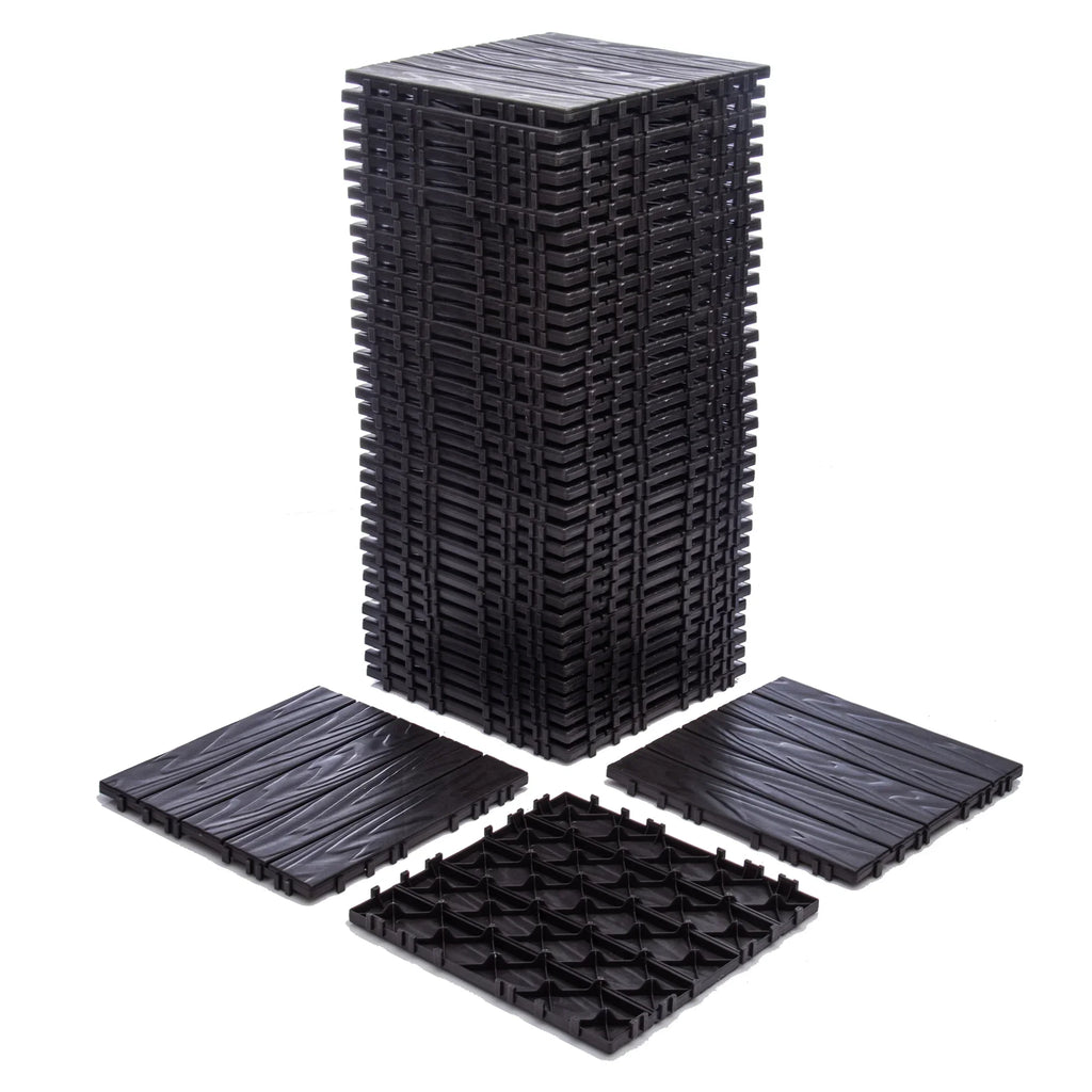 2026 New76-Pack Plastic Interlocking Deck Tiles - 68.80 Sq.Ft Outdoor Plastic Flooring Super Durable & Waterproof All-Weather Indoor/Outdoor