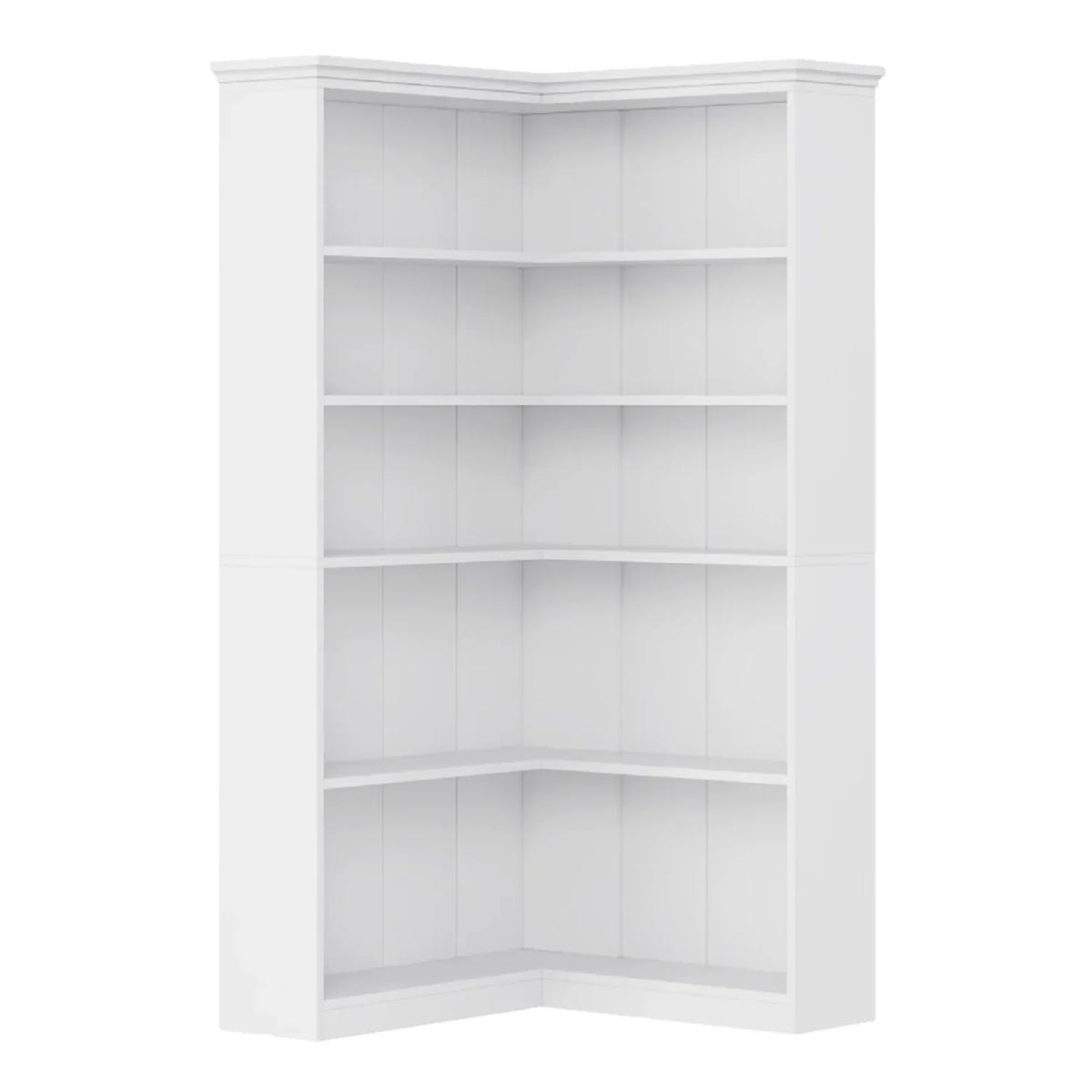 2026 NewEuKer 5 Tier Corner Bookcase, L-Shaped Bookshelf with Large Storage Capacity for Living Room, Bedroom, Office (Half Panel, Retro Brown)