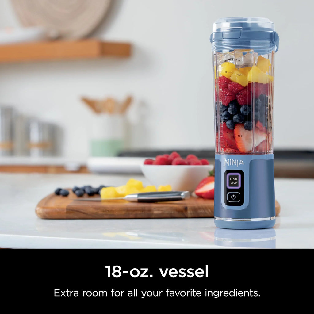2026 NewNinja Blast Portable Blender, Cordless, 18oz. Vessel, Personal Blender for Shakes & Smoothies, BPA Free, Leakproof Lid & Sip Spout, USB-C Rechargeable, Dishwasher Safe Parts, Metallic Purple,