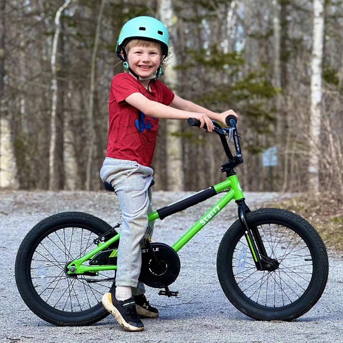 2026 NewGlerc 14 Inch Little Kids Bike BMX Style Bicycle with Training Wheels Coaster Brake for 3 4 5 Years Old Boys Girls, Blue