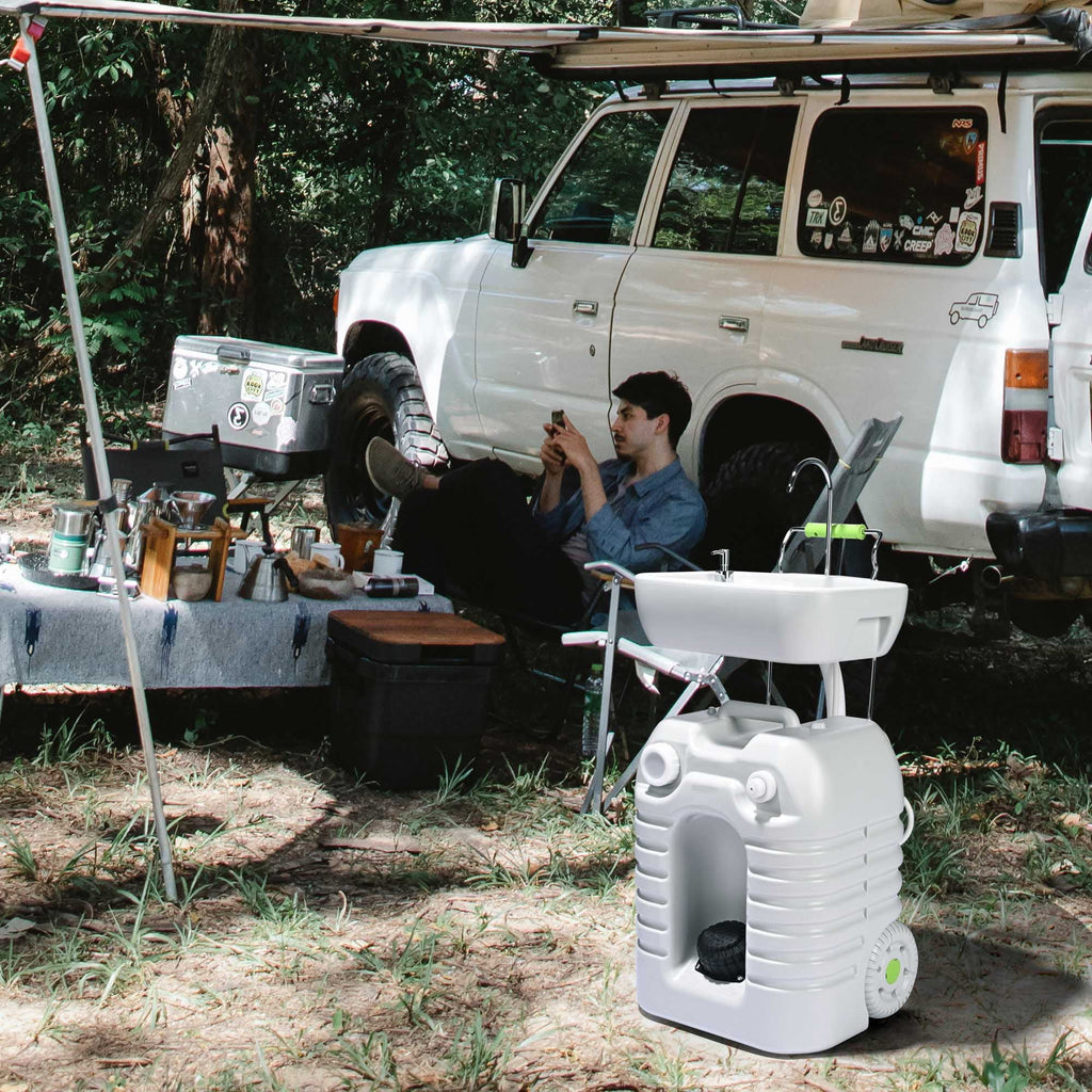 2026 NewHand Wash Station Portable Wash Sink Basin Stand 12 Gallon 45L Camping Garden