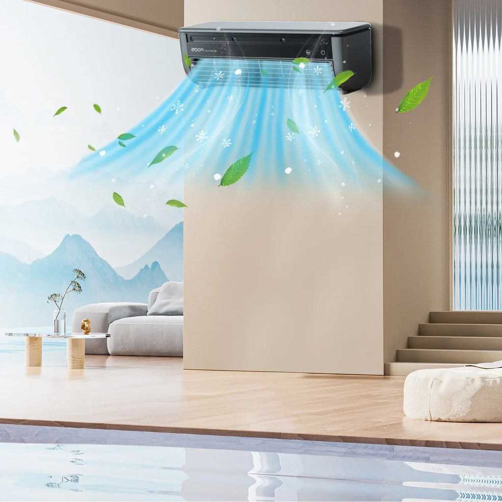 2026 NewFYHALE 5,000 BTU Wall Mounted Air Conditioner with Remote Control, Digital Display, Cool up to 150 Sq. Ft., Perfect for Small Bedroom, Living Room, Home Office, White