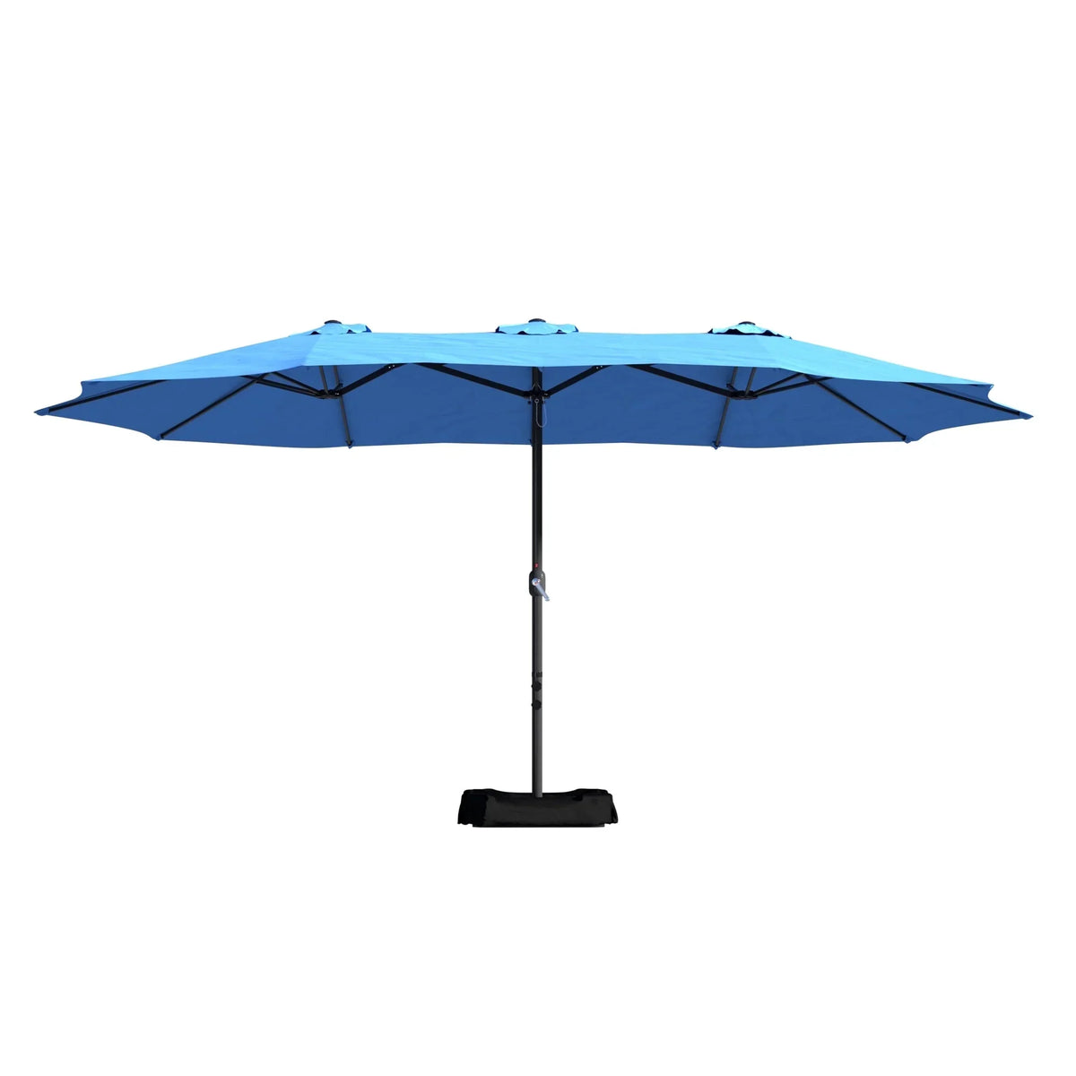 2026 NewMondawe 15ft Patio Umbrella Rectangular Outdoor Market Umbrella with Base and LED Lights Beige
