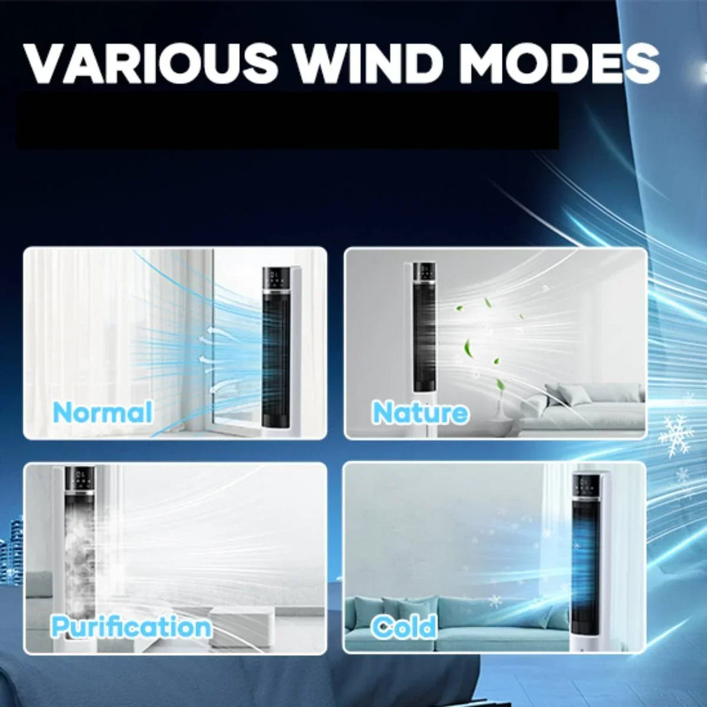 2026 NewMaxKare 3-in-1 Tower Fan, Air Cooler with FCC & ETL, Humidifier for Office & Bedroom, 40'' High, White