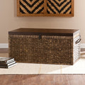 2026 NewSamford Water Hyacinth Storage Trunk, Blackwashed with Espresso