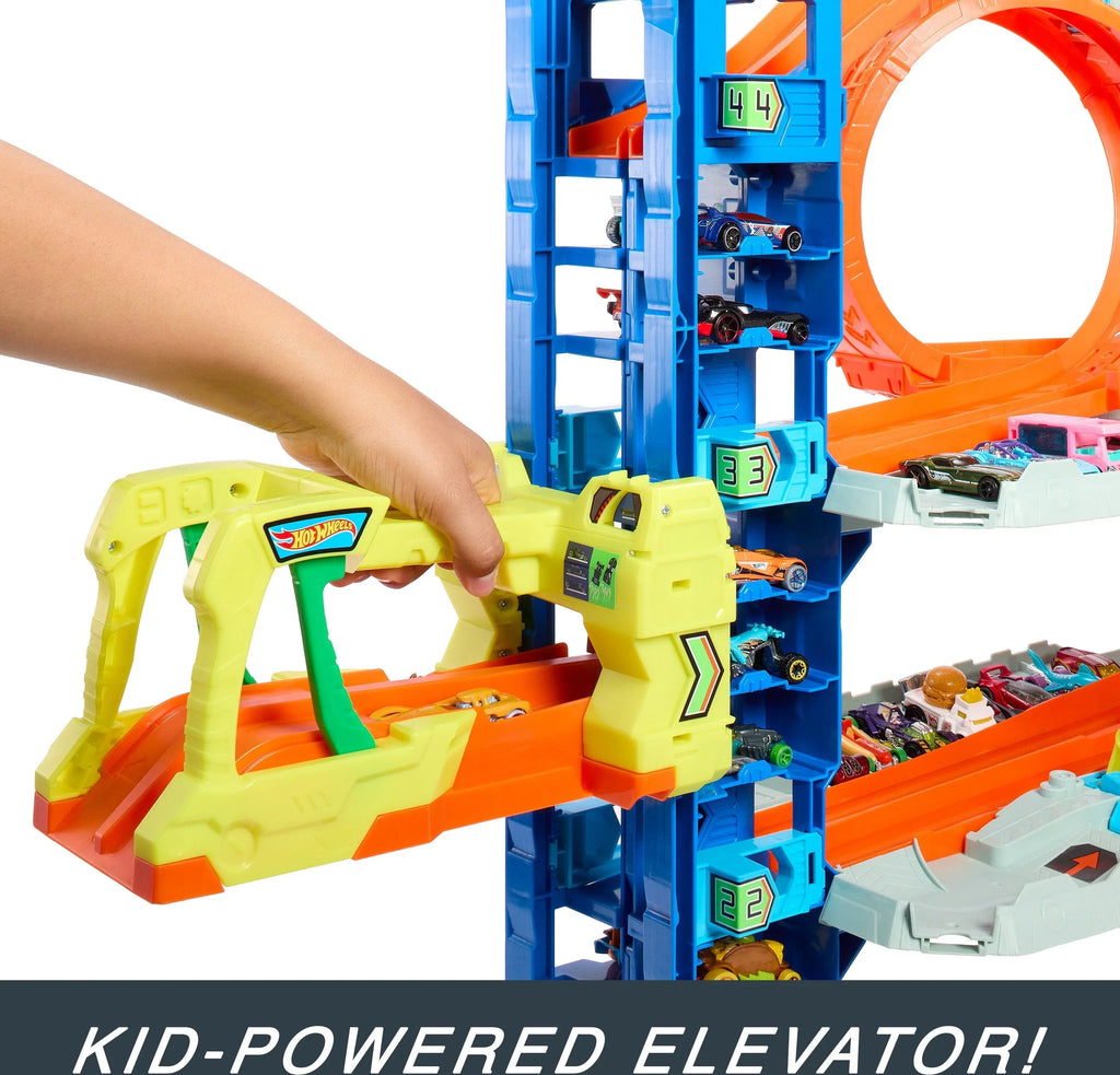 2026 NewHot Wheels City Ultimate Garage Playset with 2 Die-Cast Cars, Toy Storage for 50+ Cars
