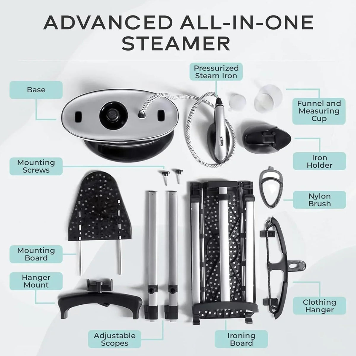 2026 NewSteam & Go All-in-One Garment Steamer & Clothes Iron with Ironing Board & Hanger