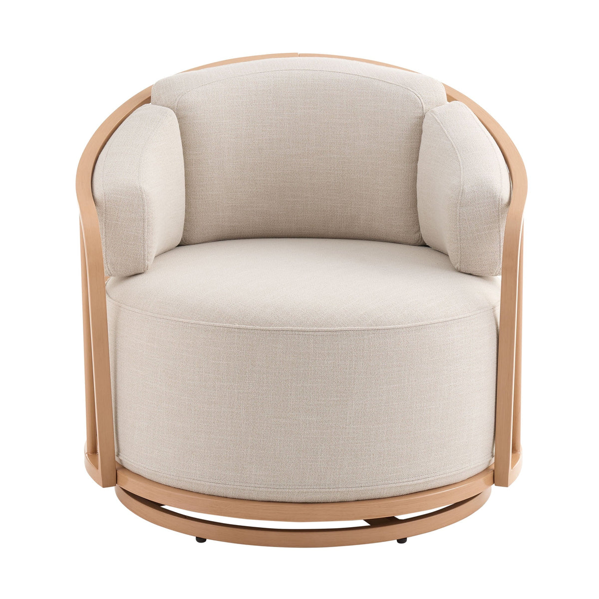 2026 NewBetter Homes & Gardens Lillian Swivel Birdcage Accent Chair, Cream Linen