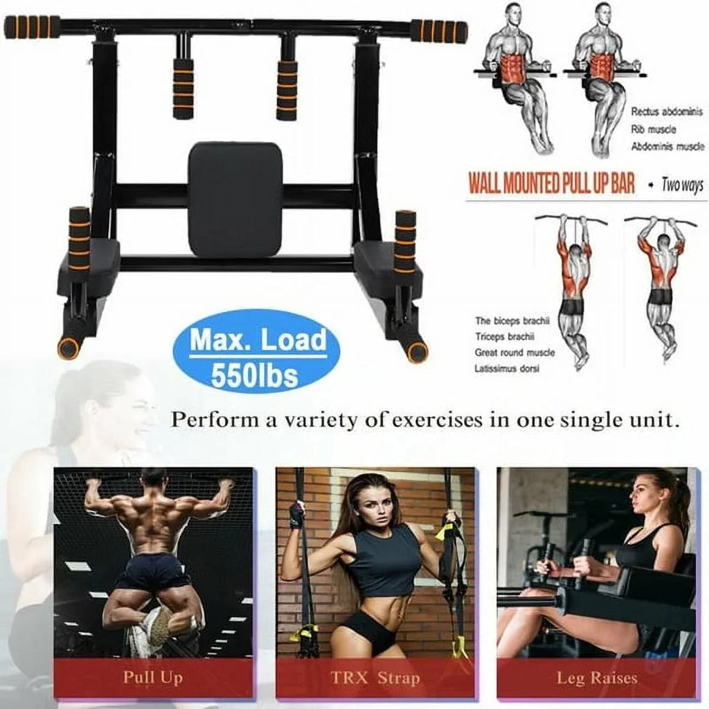 2026 NewDual-Use Wall-Mounted Pull-up Bar for Home Gym Strength Training Equipment Chin Up Steel Bar