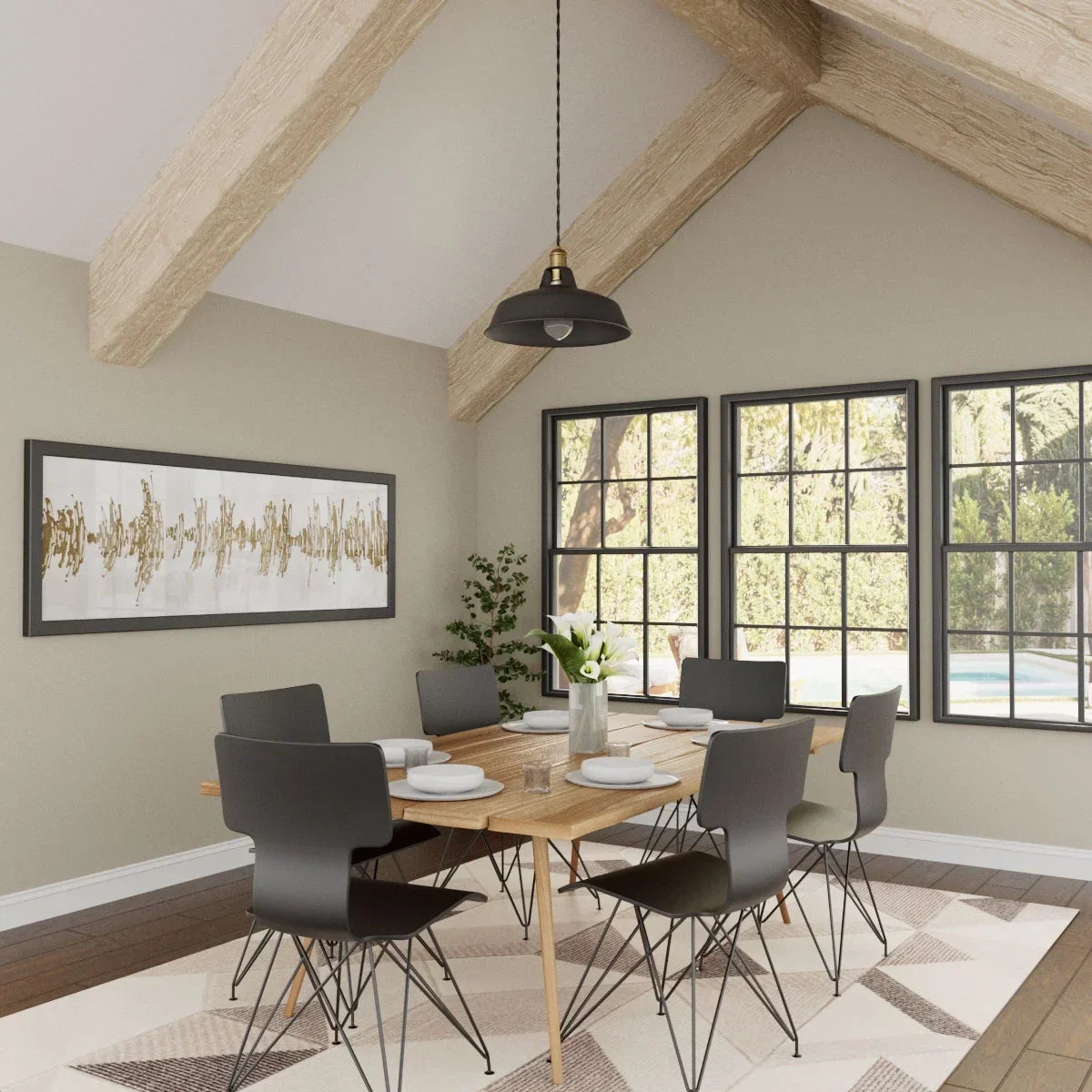 2026 NewEkena Millwork 3 1/2"W x 3 1/2"H x 120"L 3-Sided (U-Beam) Salvaged Timber HeritageTimber Faux Wood Ceiling Beam, Kona Brown