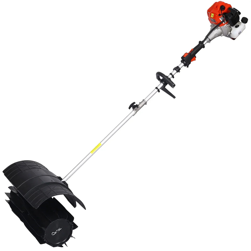 2026 NewHand Held Power Broom Sweeper Snow Sweeper GASOLINE Walk Behind Power Shovel Snow Cleaner Outdoor Walk Behind Sweeper, for Dirt Grass Leaves Lawn Debris Artificial Turf & Light Snow Cleaning