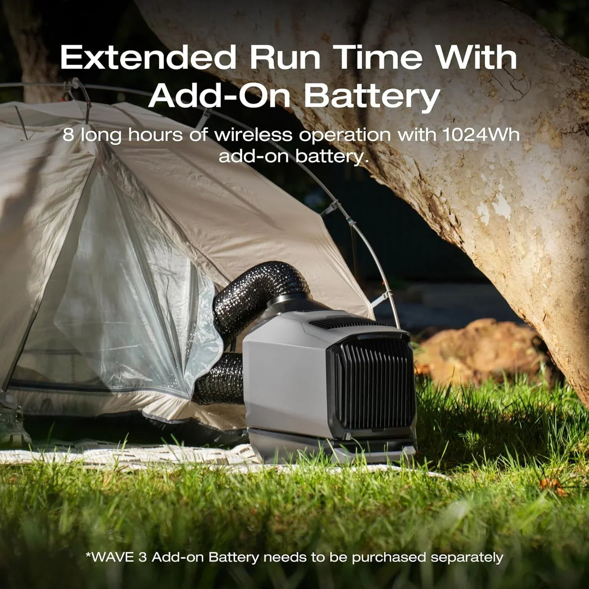 2026 NewEF EcoFlow WAVE 3 Portable Air Conditioner, 1800W/6100 BTU Cooling and 2000W/6800 BTU Heating, 1000W Fast Charging in 75 mins, 8H Wireless Running, APP Control, for Camping, Vanlife, RVs