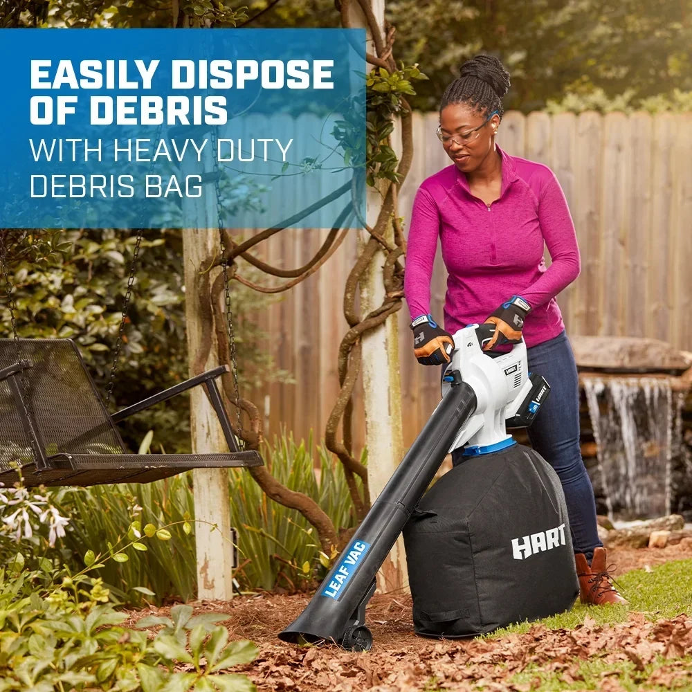 2026 NewHART 40V Cordless Leaf Vacuum Kit, (1) 4.0Ah Lithium-Ion Battery