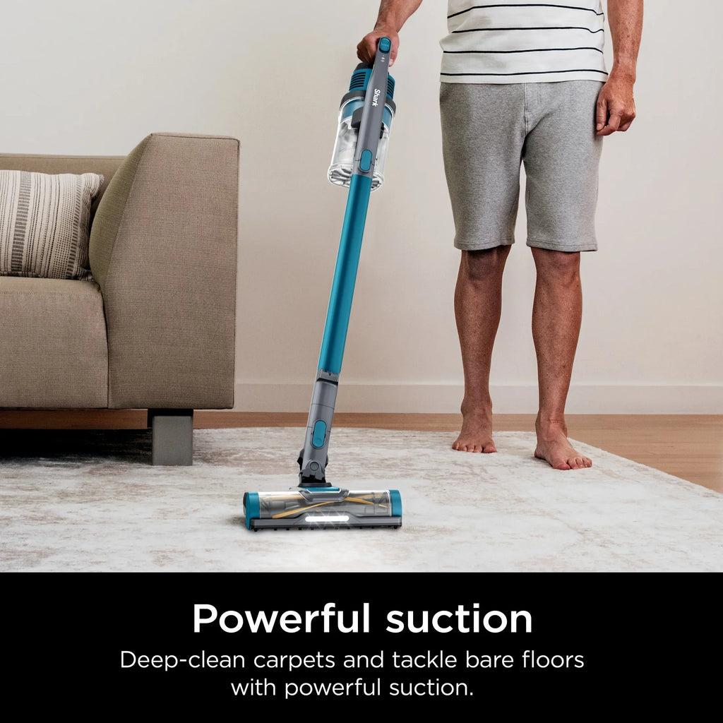 2026 NewShark Pet Pro Bagless Cordless Stick Vacuum, Carpets and Hardfloors, Powerfins Brushroll, No Hair Wrap, Up to 40 Min Runtime, XL Dust Cup, IZ240 Teal