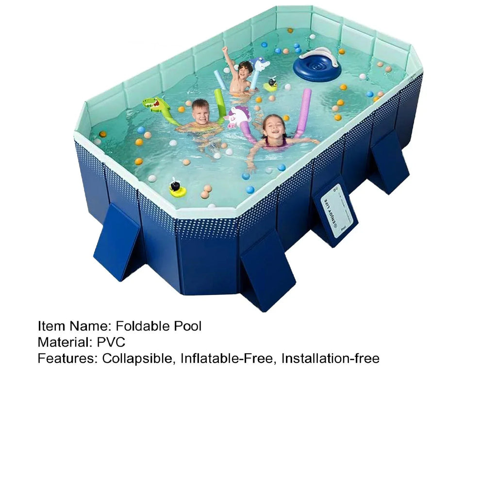 2026 Newmwptoo Foldable Swimming Pool, Installation-free Portable Kids Swimming Pool, Collapsible Inflatable-Free Large Pool, for Adult Puppy Garden Patio