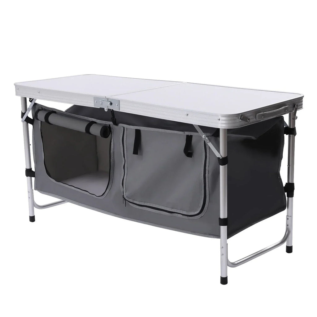 2026 NewFolding Camping Table Portable Aluminum Camping Table Height Adjustable Camping Cook Station for Indoor Outdoor