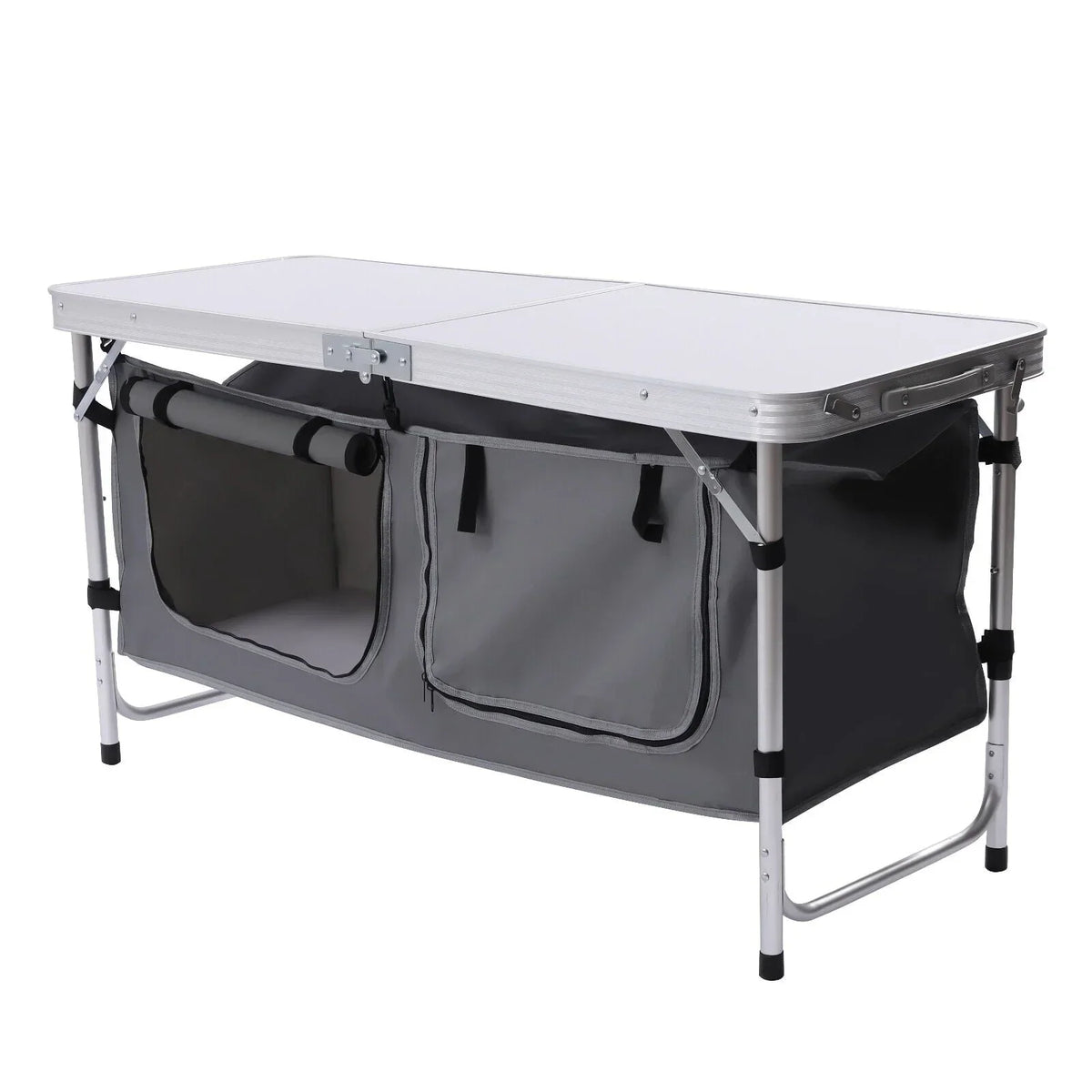 2026 NewFolding Camping Table Portable Aluminum Camping Table Height Adjustable Camping Cook Station for Indoor Outdoor