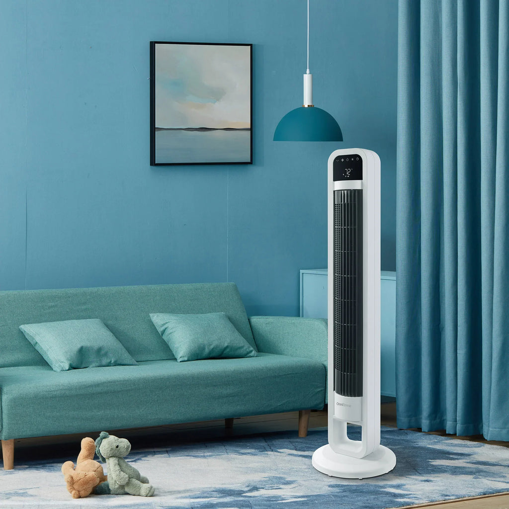 2026 NewOmniBreeze Tower Fan with Internal Oscillation and Wi-Fi