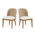 2026 NewMy Texas House Saylor Farmhouse Dining Chair Set, Natural Wood, Set of 2