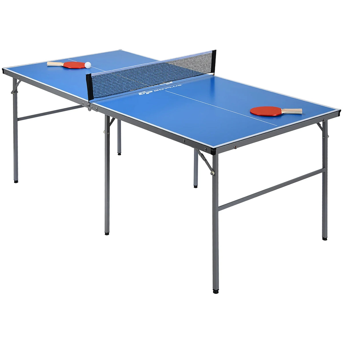 2026 NewGoplus 6" x3" Portable Tennis Ping Pong Folding Table w/Accessories Indoor Outdoor Game