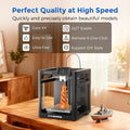 2026 NewFlashforge Adventurer 5M 3D Printer, Fully Auto Leveling & 600mm/s High Speed Printing, Black