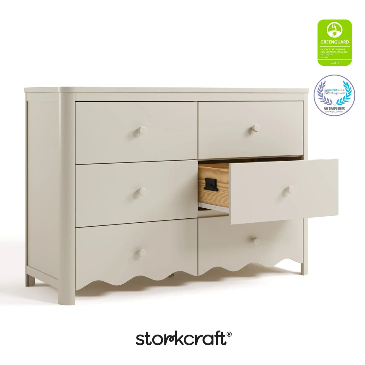 2026 NewStorkcraft Casablanca 6 Drawer Nursery Dresser, Sage