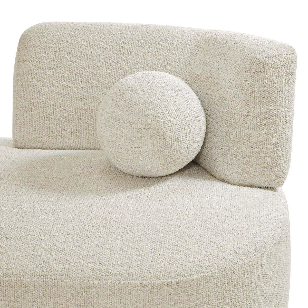 2026 NewBetter Homes & Gardens Juliet Modern Boucle Chaise & Storage Ottoman, Pearl