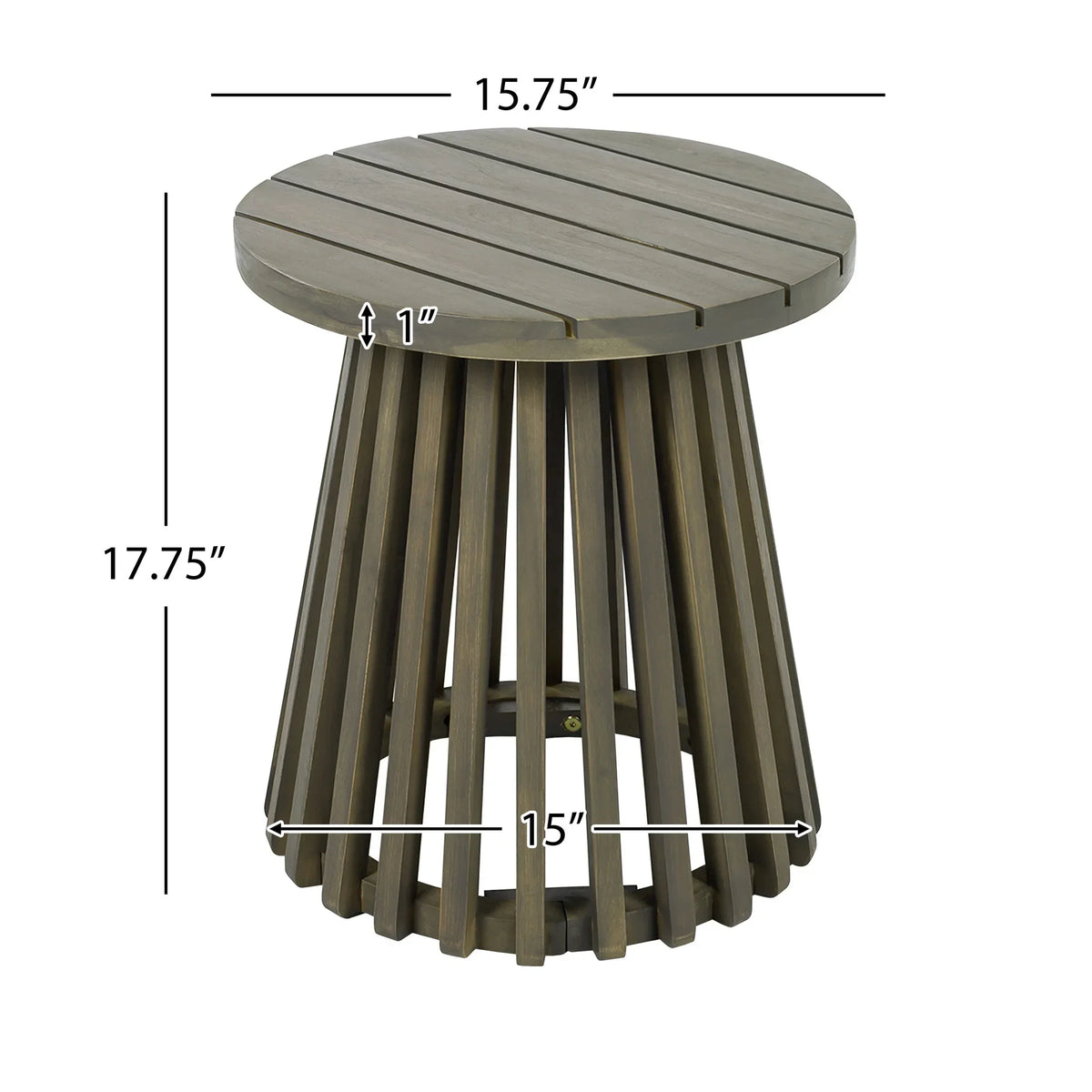 2026 NewChristopher Knight Home Outdoor Acacia Wood Patio Side Table, Round Coffee Table for Backyard, Lawn, or Balcony, Light Teak