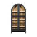 2026 NewBetter Homes & Gardens Juliet Arch Accent Cabinet, Black Finish