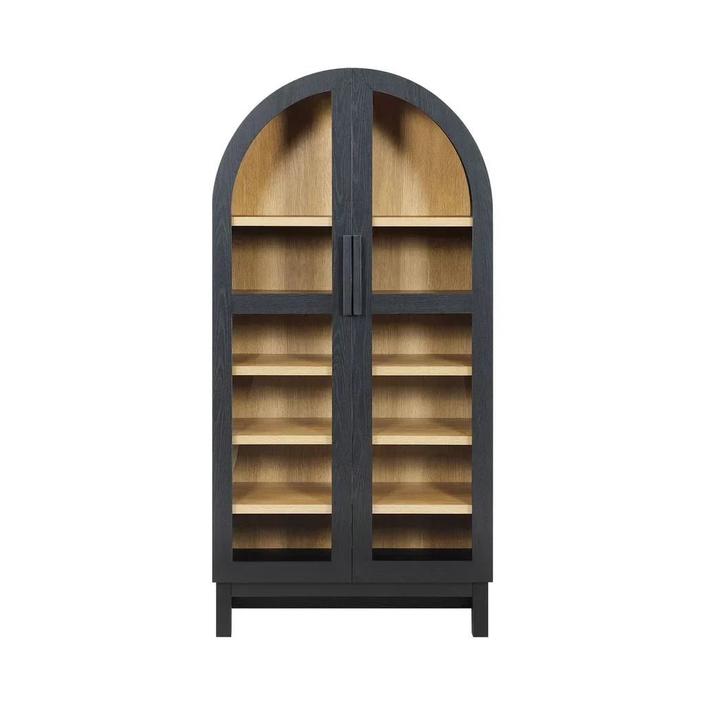 2026 NewBetter Homes & Gardens Juliet Arch Accent Cabinet, Black Finish