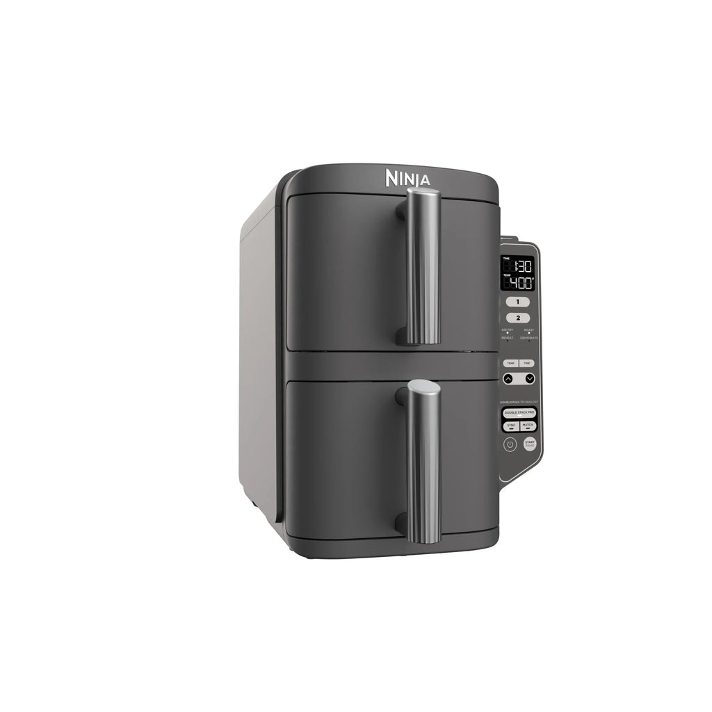 2026 NewNinja DoubleStack XL 2-Basket Air Fryer, DoubleStack Technology Cooks 4 Foods at Once, Space Saving Design, 10 QT, 4-in-1, Smart Finish & Match Cook, SL400